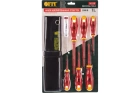 Отвертки изолир. 1000В, CrV сталь, прорезиненная ручка, набор 6 шт + 1 индикаторная