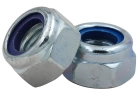 Гайка с полимерной вставкой М12 DIN985 (к.п.8 шаг резьбы 1,25 оцинкованная)