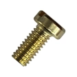 Винт с цилиндр. гол. и прямым шлицем 6х10 мм DIN 84, полная резьба, латунный