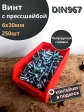 Винт с прессшайбой М6х30 DIN967, 250 шт. в контейнере