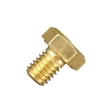 Болт 8х12 мм DIN 933 полная резьба, латунный