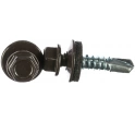 Саморез кровельный, серо-коричневый RAL8019