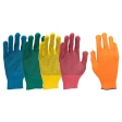 Перчатки с ПВХ точкой, размер L, цвета в ассортименте, 5 шт, Palisad