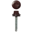 Саморез кровельный, 5,5х25 шоколадно-коричневый RAL8017