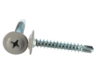 Саморез с прессшайбой, сверло, RAL7024 серый
