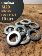 Шайба М20 оцинкованная DIN125, 10 шт.