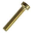 Винт с цилиндр. гол. и прямым шлицем 6х30 мм DIN 84, полная резьба, латунный
