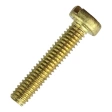 Винт с цилиндр. гол. и прямым шлицем 4х20 мм DIN 84, полная резьба, латунный