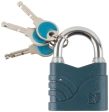 Замок навесной Блюз синий 60х48 мм стальная дужка 9 мм (2758)