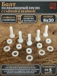 Болт полиамидный 8х30 мм DIN 933 с гайкой и шайбой