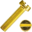 Винт с цилиндр. гол. и прямым шлицем 4х10 мм DIN 84, полная резьба, латунный