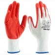 Перчатки трикотажные полиэфирные, латексное рельефное покрытие, Сибртех