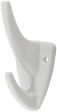 Крючок-вешалка 2-рожковый пластик.белый