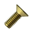 Винт потай 3х12 мм DIN 965, полная резьба, латунный