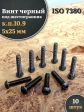 Винт чёрный М5х25 ISO 7380 под шестигранник к.п.10.9, 10 шт.