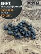 Винт высокопрочный ПР М3х8 мм к.п.12.9 черный DIN912, 20 шт.
