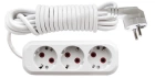 Удлинитель эл.бытовой с заземлением UNIVERSAL 10А 220Вт 3 гнезда 3м