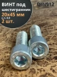 Винт под шестигранник ПР 20х45 мм ОЦ к.п.8.8 DIN912, 2 шт.