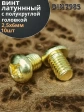 Винт 2,5х6 латунный с полукруглой гол. DIN7985,10 шт