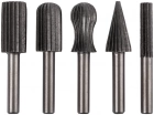 Шарошки стальные по металлу, 5 шт., HSS сталь, Профи