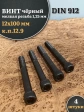 Винт мелкая резьба чёрный к.п.12.9 12х100х1,25 DIN912, 4 шт.