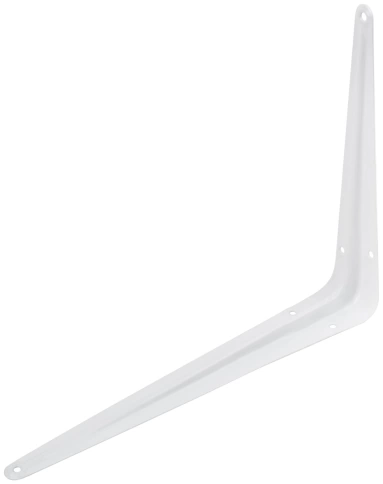 Уголок-кронштейн 200х250 мм (0,8 мм) белый фото 1