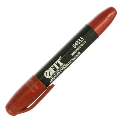 Маркер строительный перманентный, красный фото 1