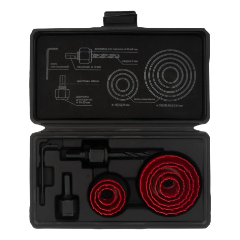 Набор пил кольцевых по дереву 19-64 мм 11 предметов Matrix фото 1