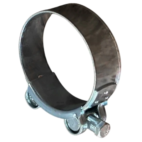 Хомут одноболтовый силовой 31-34 мм, оцинкованный фото 1