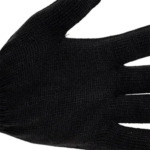 Перчатки трикотажные акриловые, оверлок, черные, 10 класс вязки, Сибртех фото 2