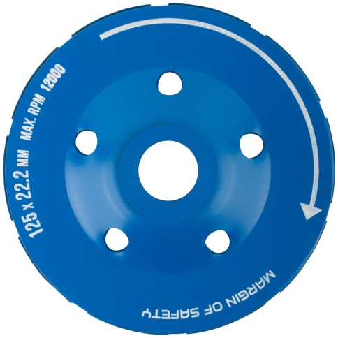 Диск шлифовальный алмазный, посадочн.д.22,2 мм, 2 ряда сегментов 125мм фото 5