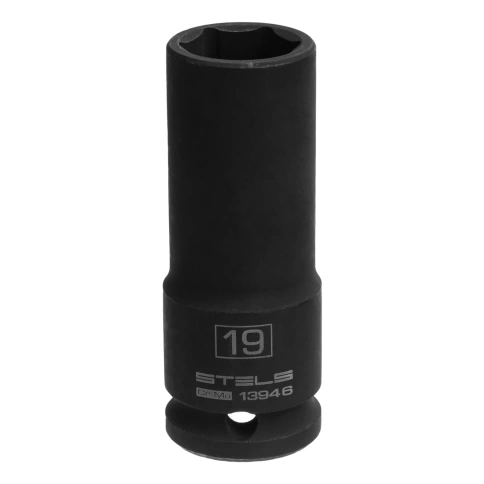 Головка ударная удлиненная 6-гранная 19 мм CrMo 1/2 Stels фото 1