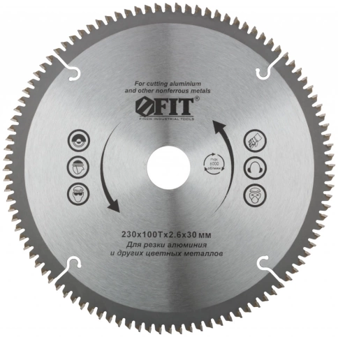 Диск пильный для циркуляр.пил по алюминию 230х30/25,4х100Т фото 1