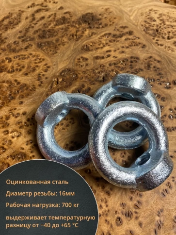 Рым гайка оцинкованная DIN582, 4 шт. фото 12