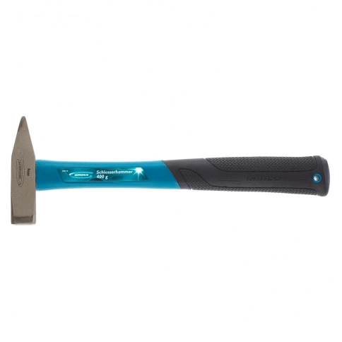 Молоток слесарный, квадратный боек, фиберглассовая обрезиненная рукоятка  400 гр. Gross фото 1