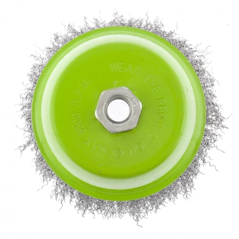 Щетка для УШМ "чашка", вит.проволока 0,3мм, 125 мм М14 Сибртех фото 2