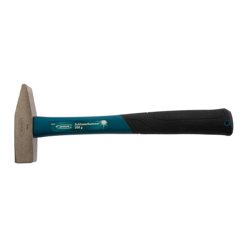 Молоток слесарный, квадр.боек, фиберглас.обрезинен.рук. 500 гр. Gross фото 1