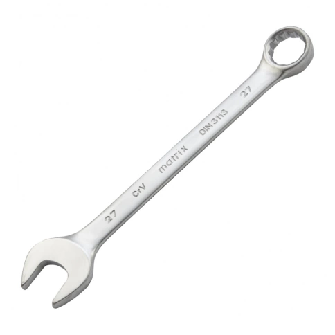 Ключ комбинированный матовый хром 27 мм CrV Matrix фото 1