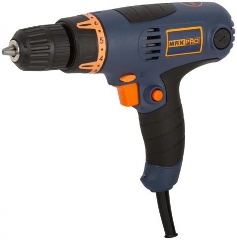 Дрель-Шуруповерт эл.320 Вт; 0-750 об/мин, подсв.,быстрозажимн.патр., резин.вст.MAX-PRO фото 2