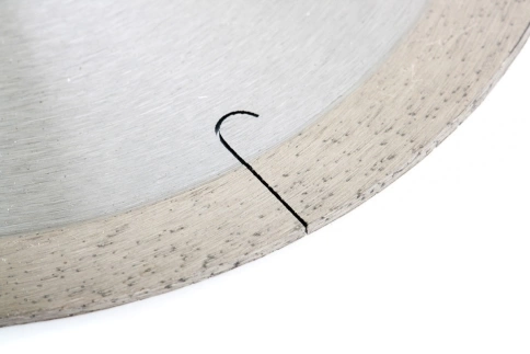 Диск алмазный сплошной с лазерн.перфорац. мокрое резание 180х22,2 мм Gross фото 3