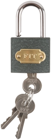 Замок навесной железный 32х28 мм стальная дужка 5 мм фото 5