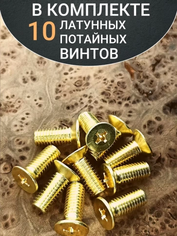 Винт 3х16 латунный потайной DIN965,10 шт фото 4