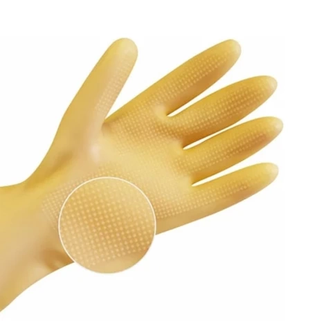 Перчатки латексные хозяйственные PLSHS2, сверхпрочные, размер M, Komfi фото 2