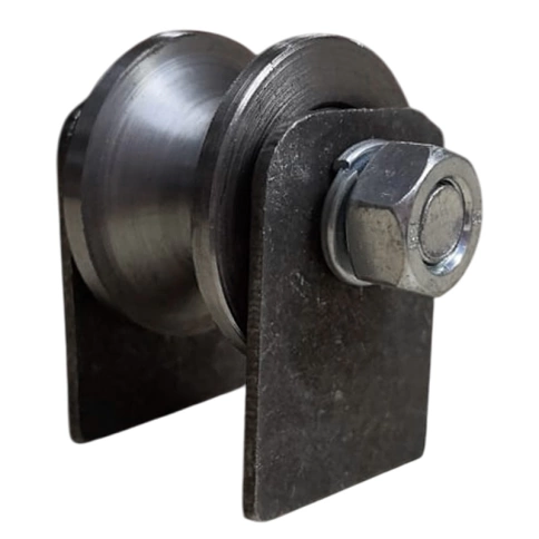 Ролик d50 мм Р3513 на пластинах под трубу 1/2 d20 мм, металл фото 1