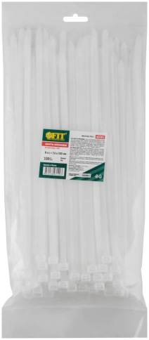 Хомуты нейлоновые белые для проводов 300х7,6 мм 100 шт.  фото 2