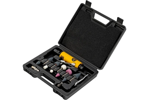 Пневмошлифмашина прямая РG25000, 25000 об/мин, 10 шлиф.камней, цанга 3,6мм, 113л/мин Denzel фото 1