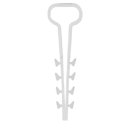 Дюбель-хомут плоский 6х12 белый Premium фото 2