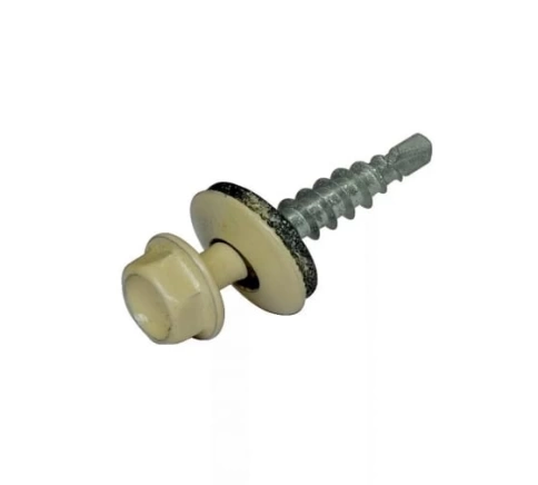 Саморез кровельный, 4,8х35 бежевый RAL1014 1000 шт фото 5