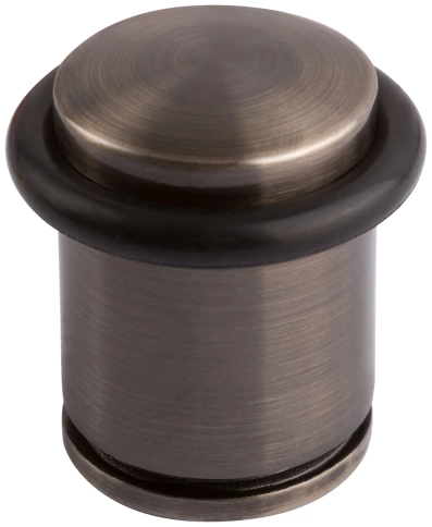 Ограничитель дверной малый с резиновой вставкой Стандарт, старая бронза, (6143/7239) фото 1