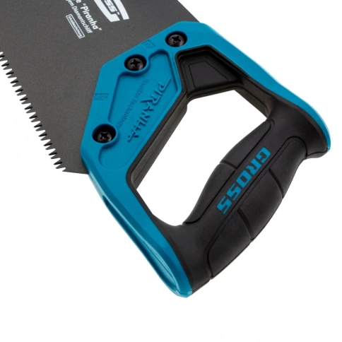 Ножовка по дереву PIRANHA, двухкомп.рук.,зуб 3D, каленый зуб, 7 TPI 500мм тефл.покр.полотна Gross фото 2